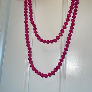 Brand New! Grace and Emma Beaded Necklace! Hot Pink!